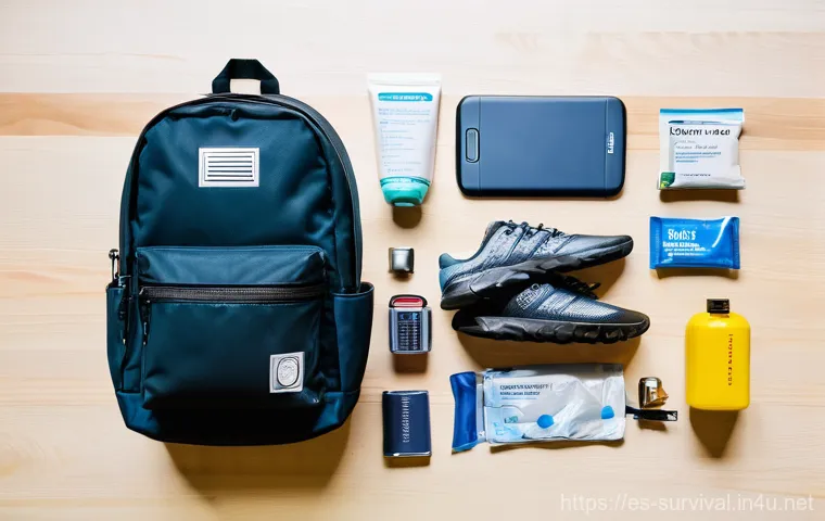 재난 발생 시 대피소 찾는 법 - **Preparedness Tech for the Family:** A modern, well-lit indoor setting, possibly a living room or a...